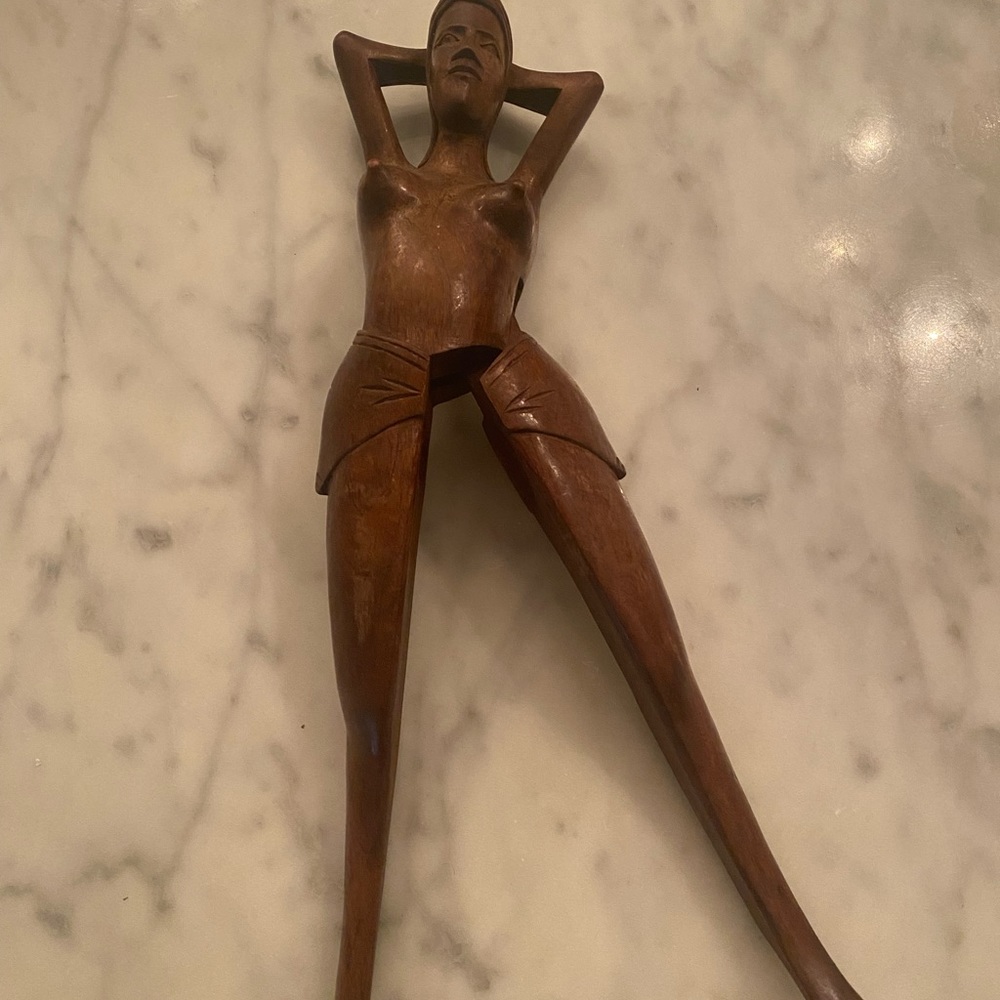 Vintage Brazilian Nutcracker Nude Solid Wood